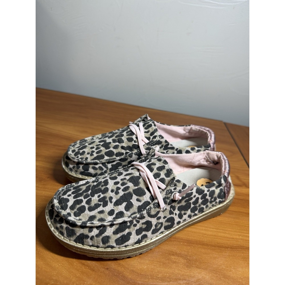 Hey Dude Wendy Youth LEO NUT 130121619 Size Y3 - Comfort Cheetah Glitter